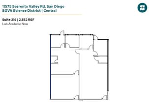 11555 Sorrento Valley Rd, San Diego, CA à louer Plan d’étage- Image 1 de 1