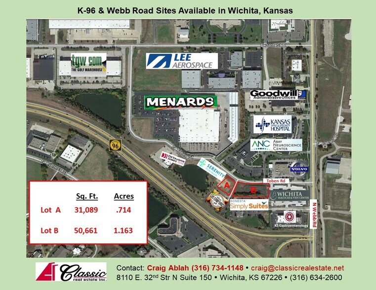 K96 Expy & Webb Rd, Wichita, KS à vendre - Photo du bâtiment - Image 1 de 1