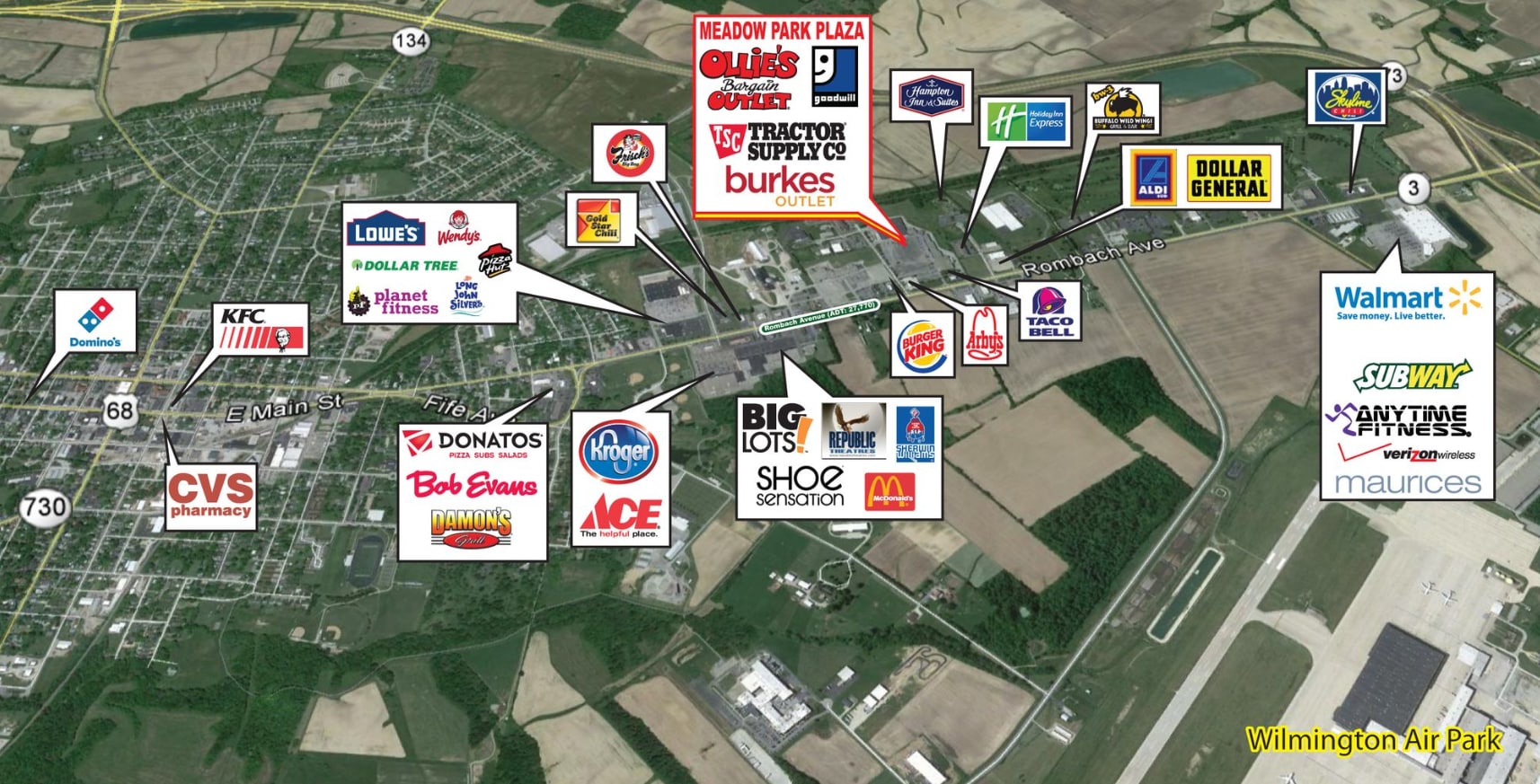 1627-1685 Rombach Ave, Wilmington, OH à louer Photo du bâtiment- Image 1 de 11