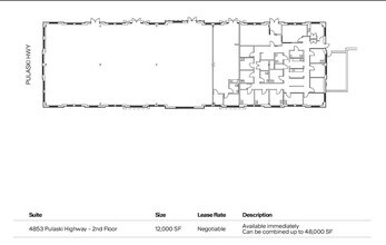 4863 Pulaski Hwy, Perryville, MD à louer Plan d’étage- Image 1 de 1