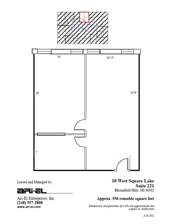 10 W Square Lake Rd, Bloomfield Hills, MI for lease Floor Plan- Image 1 of 1