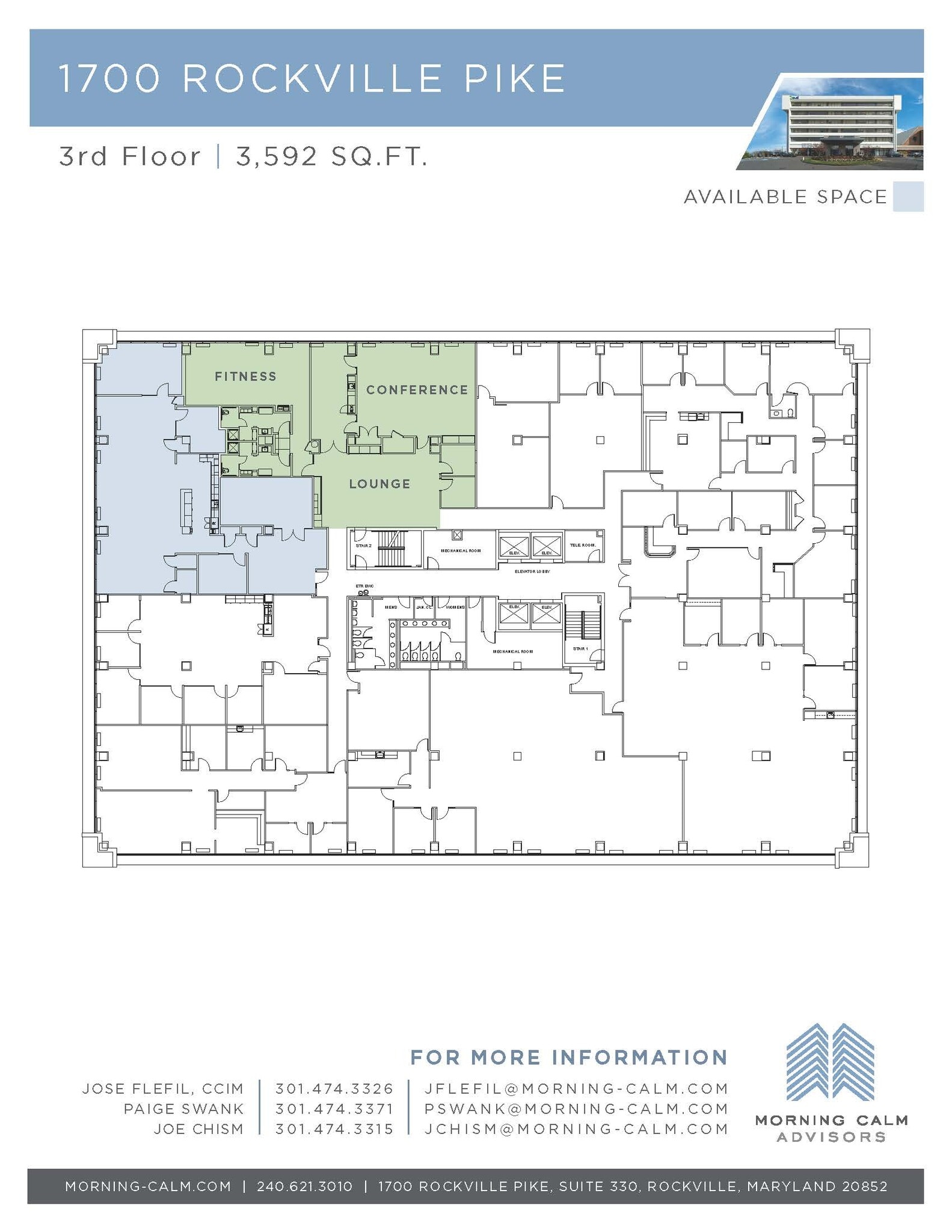 1700 Rockville Pike, Rockville, MD à louer Plan d’étage- Image 1 de 10