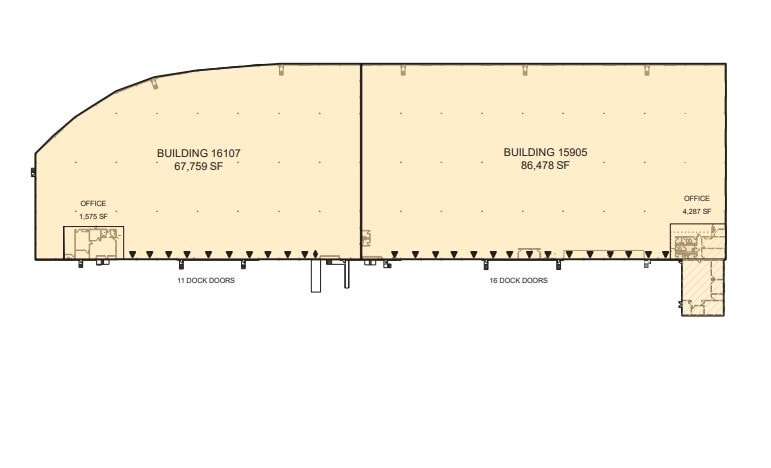 15905-16107 Commerce Way, Cerritos, CA à louer Plan d’étage- Image 1 de 1