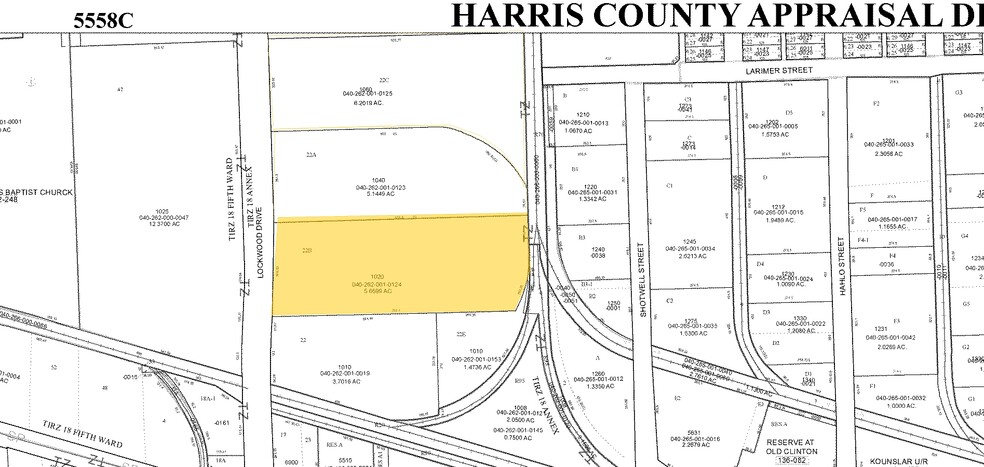 1020-1060 Lockwood Dr, Houston, TX à louer - Plan cadastral - Image 2 de 6