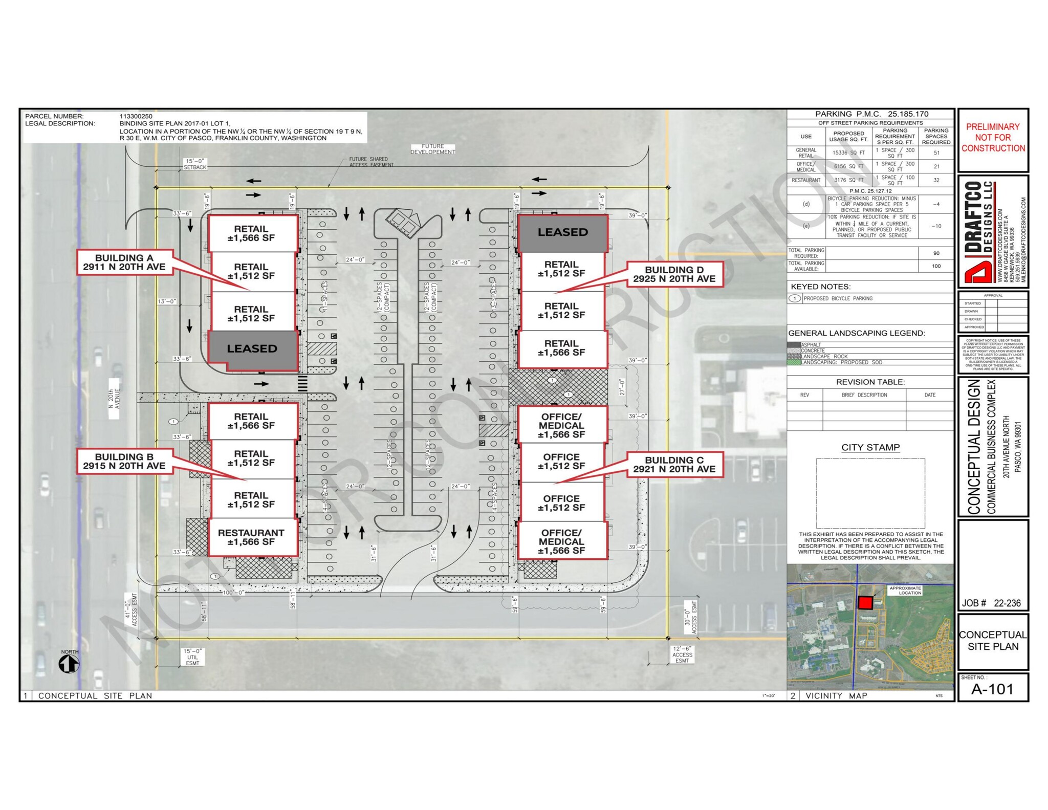 2915 N 20th Ave, Pasco, WA for lease Site Plan- Image 1 of 3