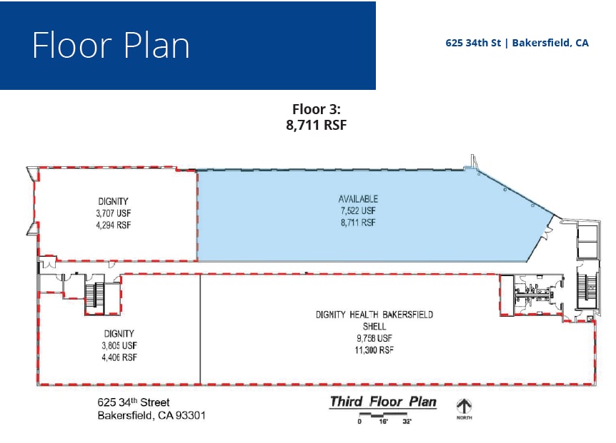 625 34th St, Bakersfield, CA for lease Floor Plan- Image 1 of 2