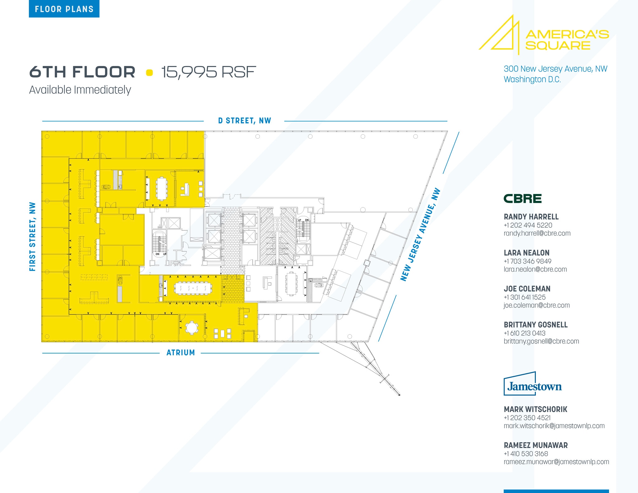 300 New Jersey Ave NW, Washington, DC à louer Plan d’étage- Image 1 de 1
