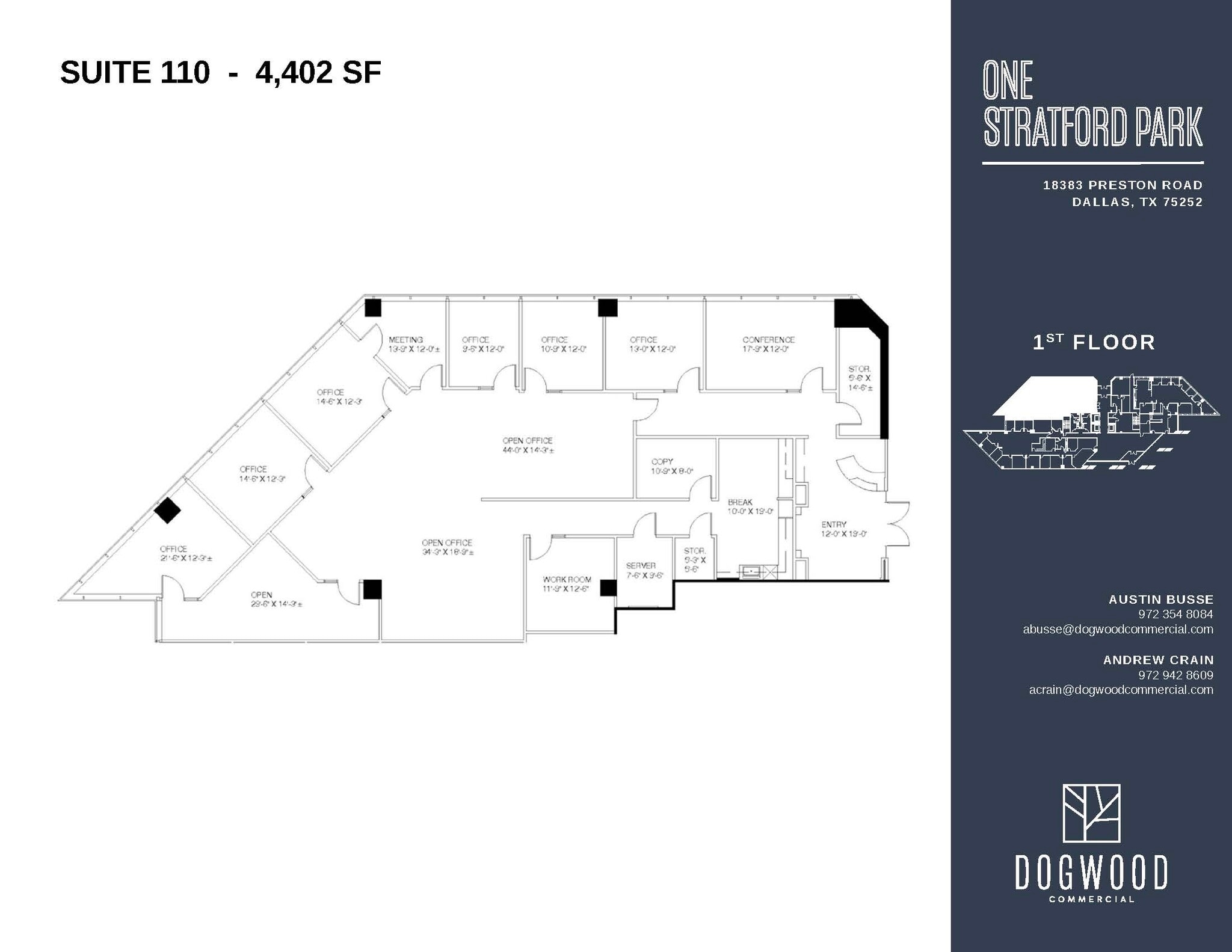 18383 Preston Rd, Dallas, TX à louer Plan d’étage- Image 1 de 1