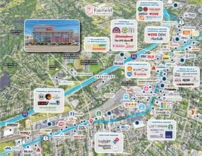 1761 Post Rd, Fairfield, CT - Aérien  Vue de la carte