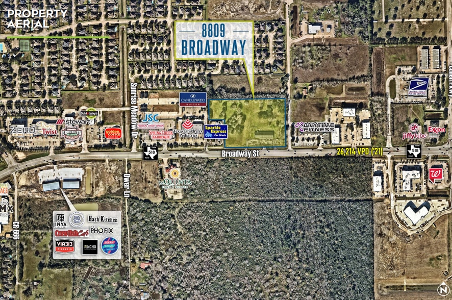 8809 Broadway St, Pearland, TX à louer - Aérien - Image 2 de 3