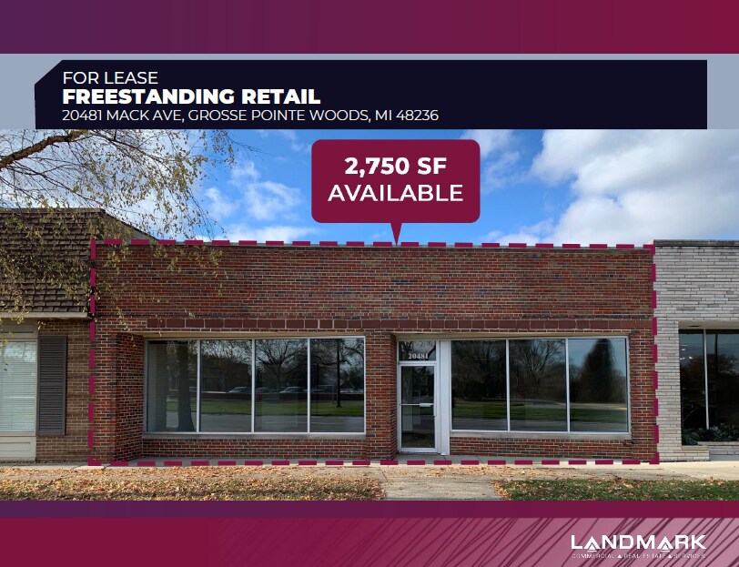 20481 Mack Ave, Grosse Pointe Woods, MI for lease Building Photo- Image 1 of 7