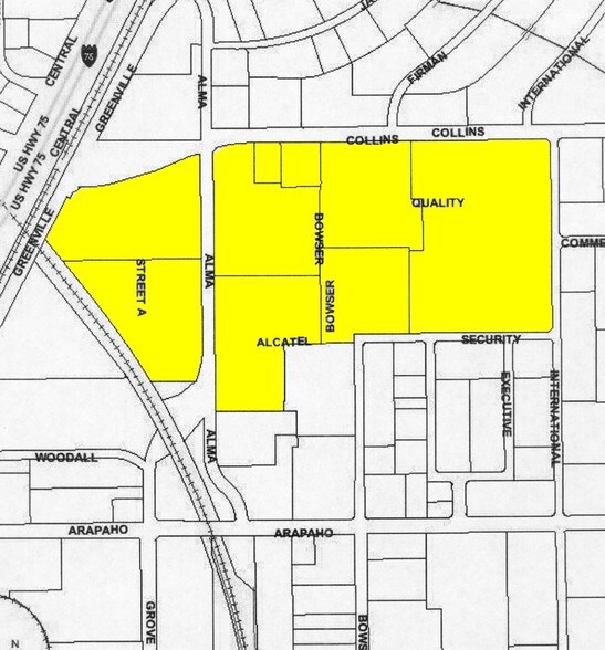 1225 Alma Rd, Richardson, TX à louer - Plan cadastral - Image 2 de 8