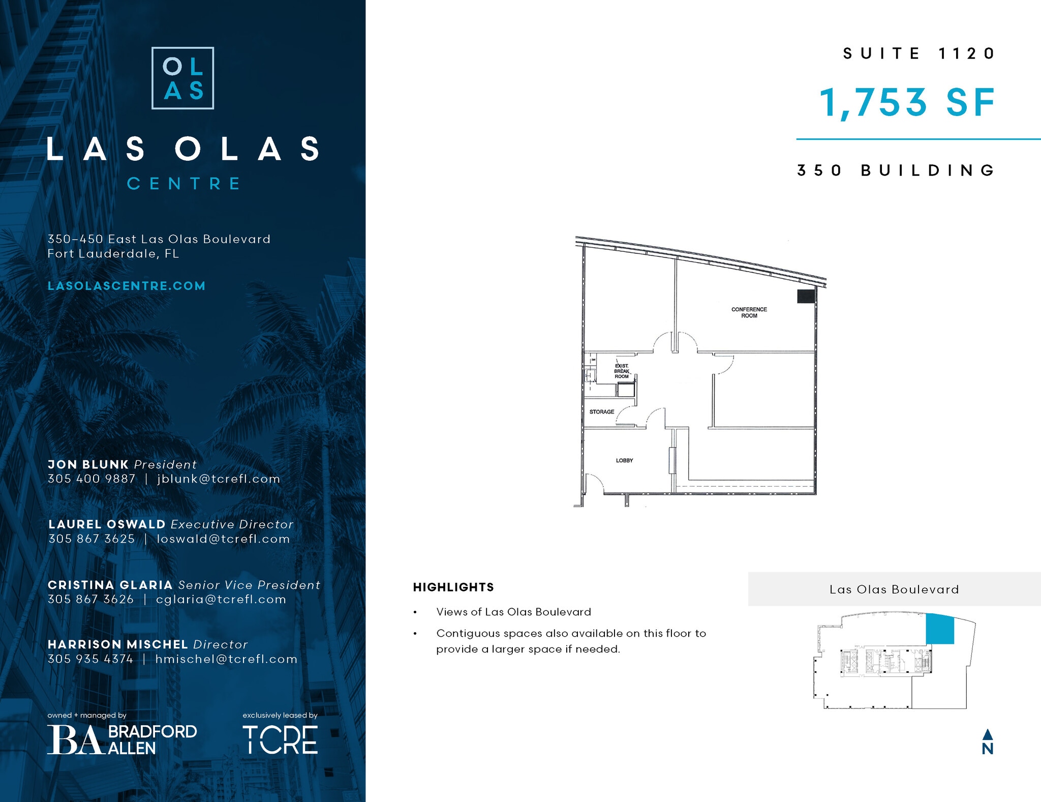 350 E Las Olas Blvd, Fort Lauderdale, FL à louer Plan d’étage- Image 1 de 1