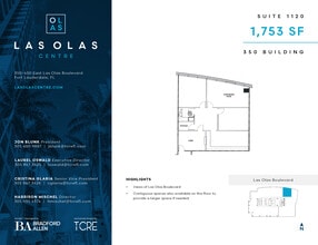 350 E Las Olas Blvd, Fort Lauderdale, FL à louer Plan d’étage- Image 1 de 1