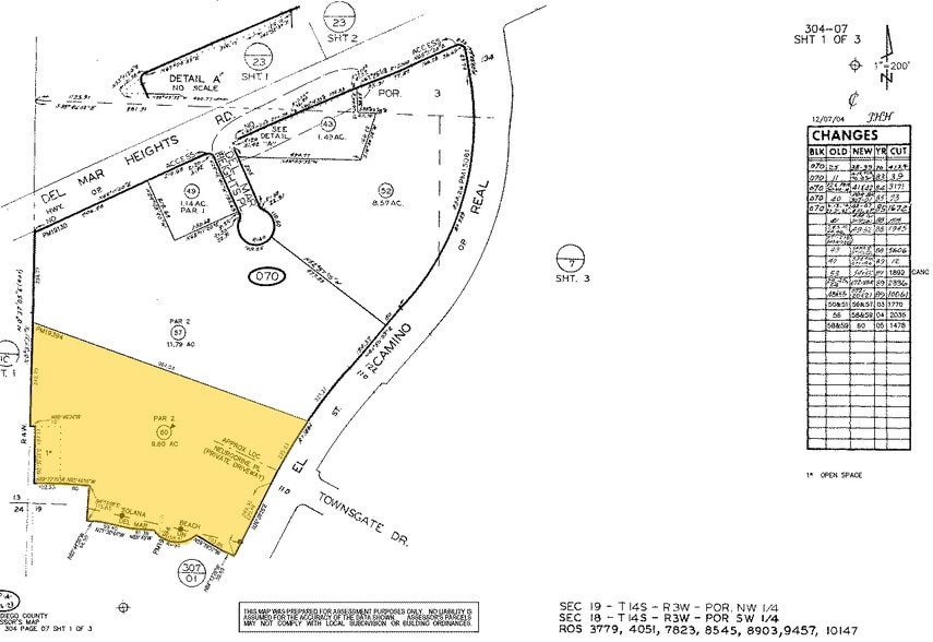 12780 El Camino Real, San Diego, CA for lease - Plat Map - Image 2 of 6