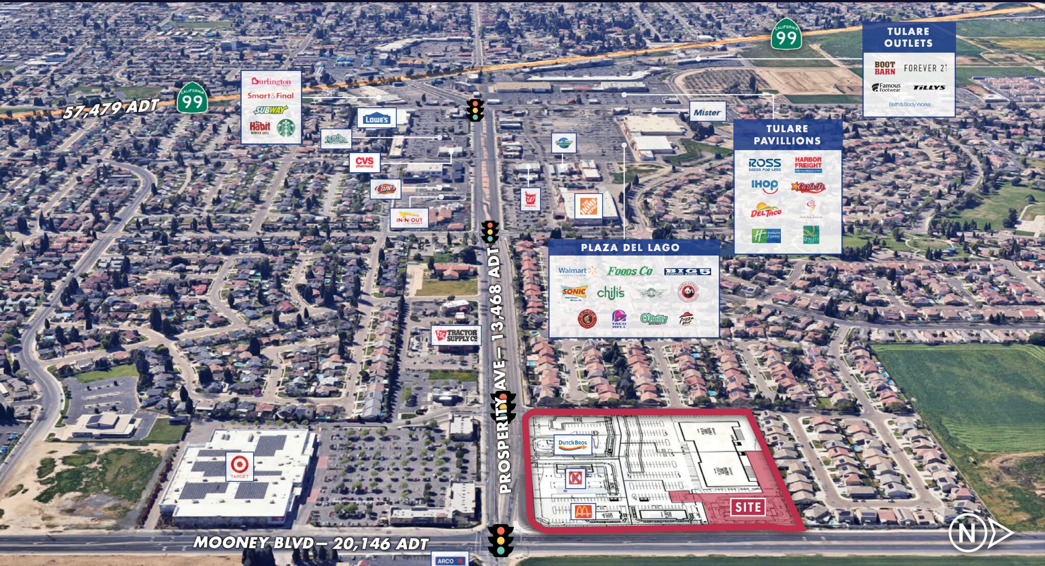 Prosperity, Tulare, CA à vendre Aérien- Image 1 de 3