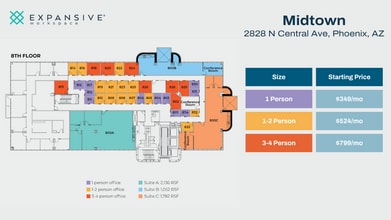 2828 N Central Ave, Phoenix, AZ à louer Plan d’étage- Image 1 de 4