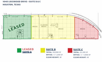 1020-1060 Lockwood Dr, Houston, TX à louer Plan d’étage- Image 2 de 5