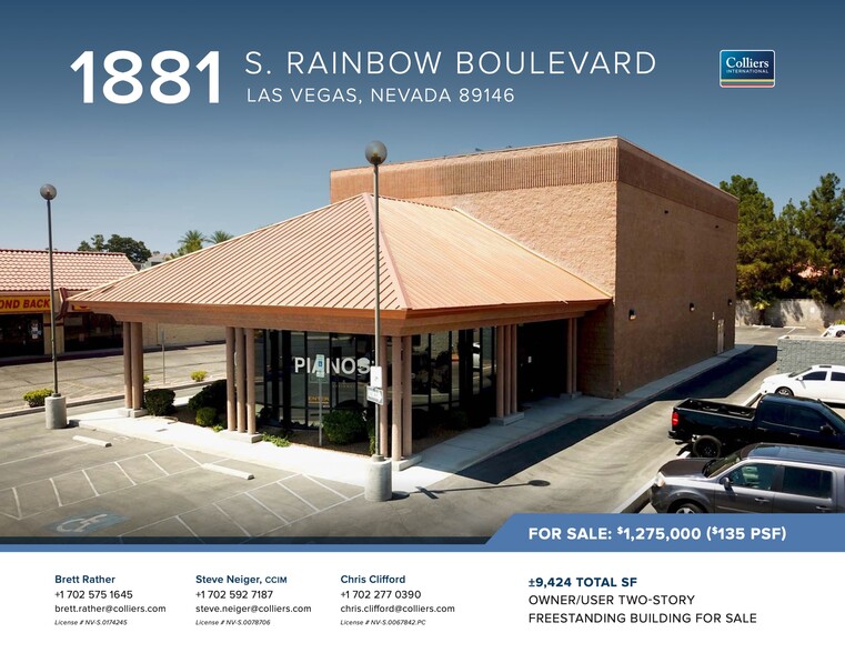 1881 S Rainbow Blvd, Las Vegas, NV for sale - Building Photo - Image 1 of 1