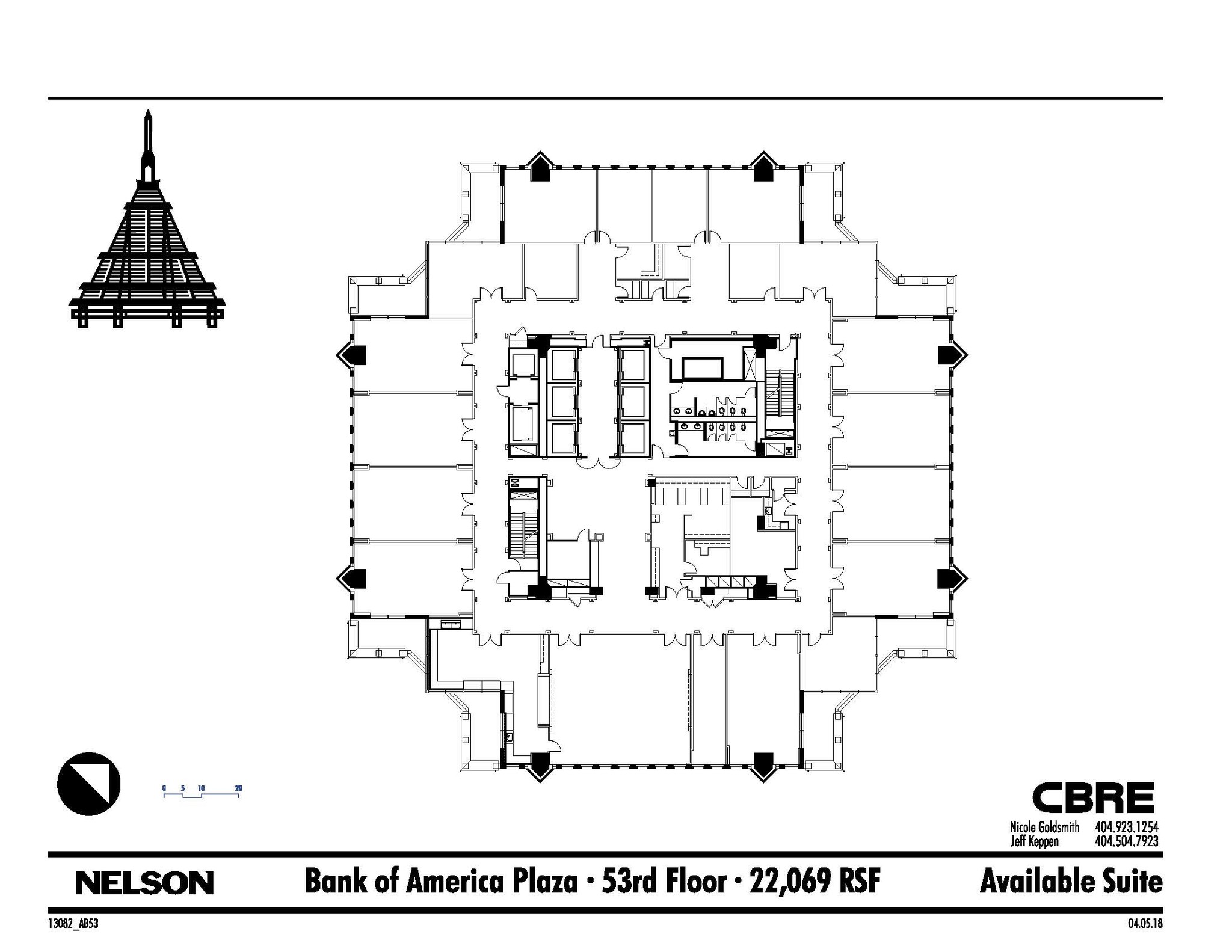 600 Peachtree St NE, Atlanta, GA à louer Plan d  tage- Image 1 de 1