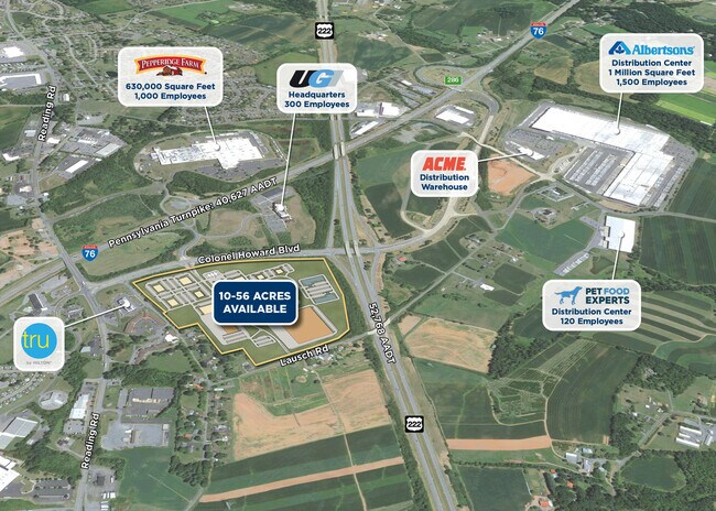 Plus de détails pour Route 222 & Colonel Blvd, Denver, PA - Terrain à louer