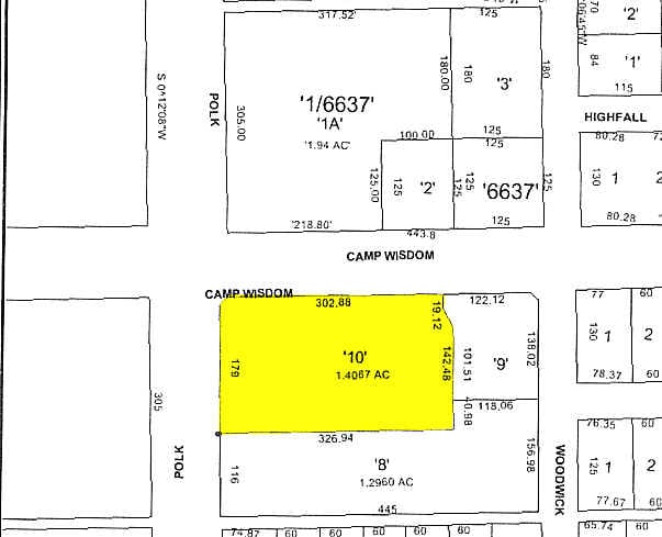 1060 W Camp Wisdom Rd, Dallas, TX for lease - Plat Map - Image 2 of 4