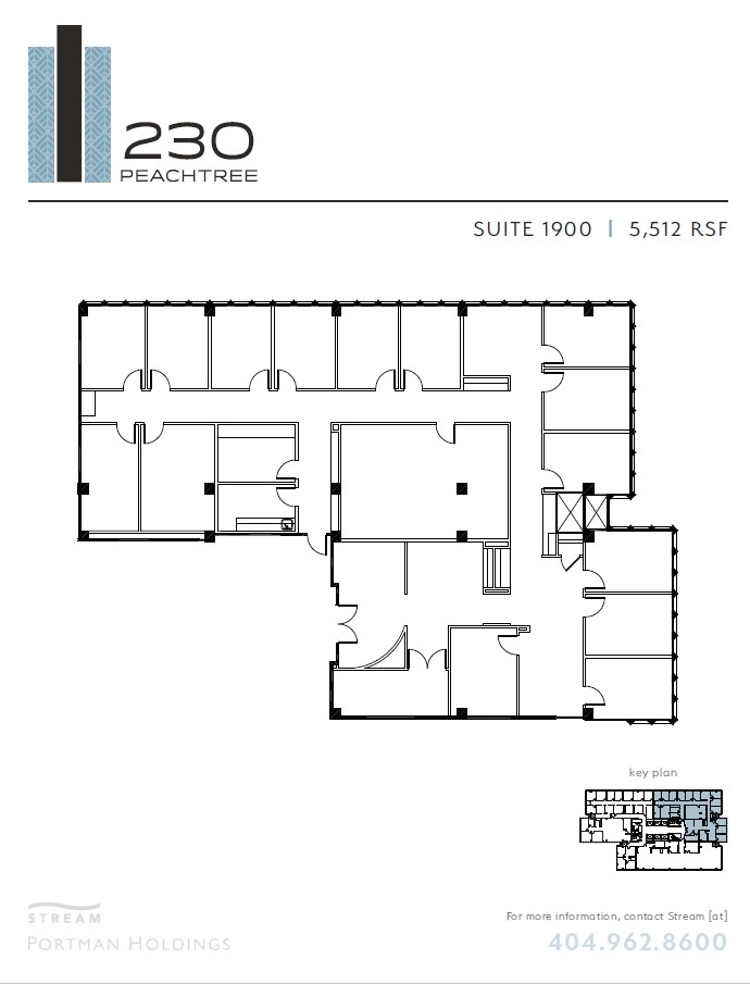 230 Peachtree St NW, Atlanta, GA à louer Plan d’étage- Image 1 de 1