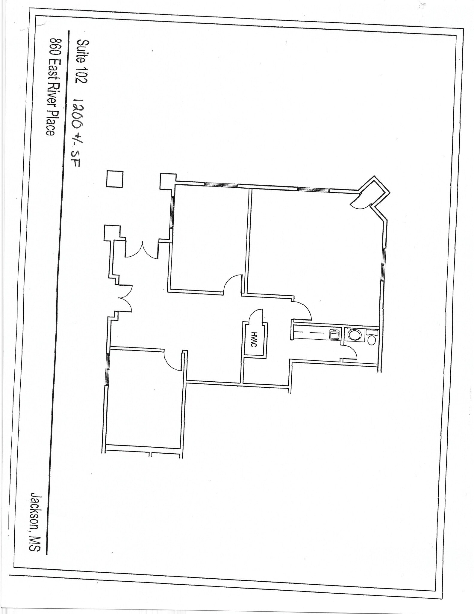 860 E River Pl, Jackson, MS à louer Plan d’étage- Image 1 de 1