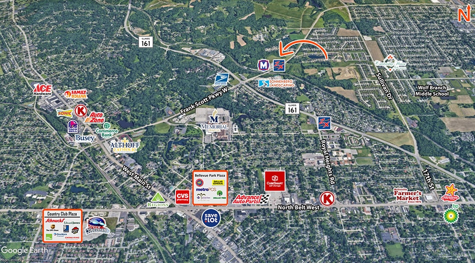 1211 W Frank Scott Pky, Belleville, IL for sale - Aerial - Image 2 of 2