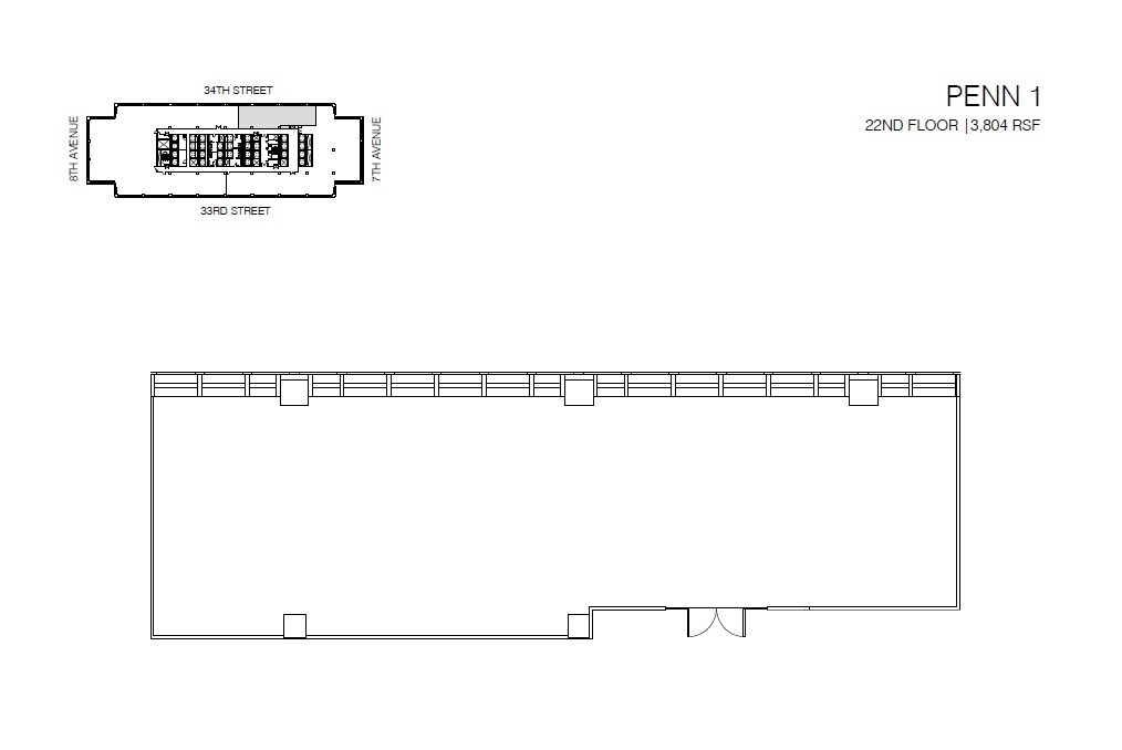 PENN 1, New York, NY à louer Plan d’étage- Image 1 de 2