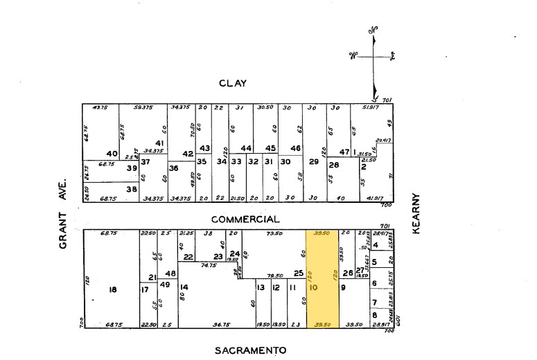 716-720 Sacramento St, San Francisco, CA à louer - Plan cadastral - Image 2 de 14