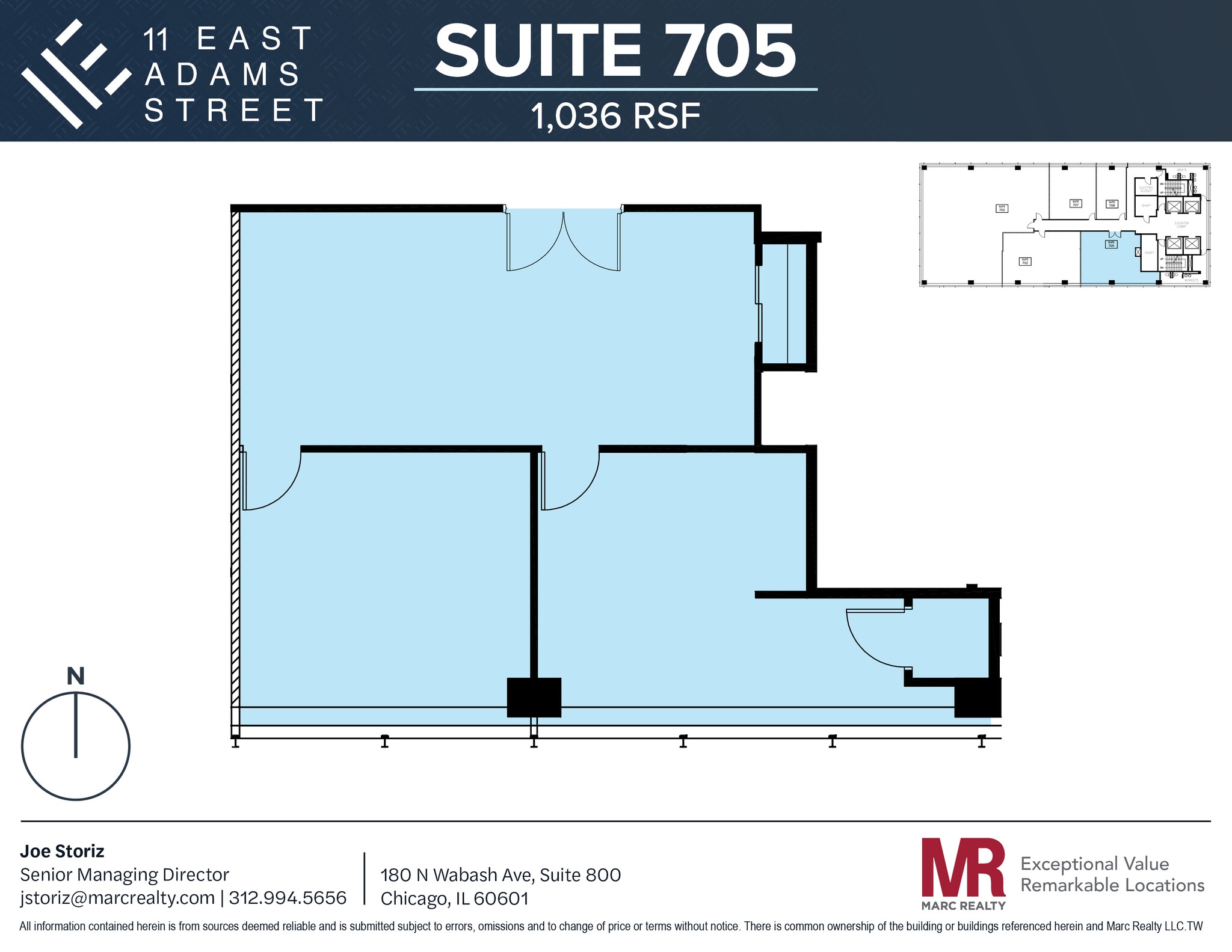 11 E Adams St, Chicago, IL for lease Floor Plan- Image 1 of 6