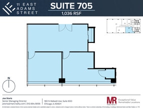 11 E Adams St, Chicago, IL for lease Floor Plan- Image 1 of 6