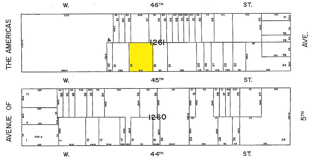 45 W 45th St, New York, NY à vendre Plan cadastral- Image 1 de 1