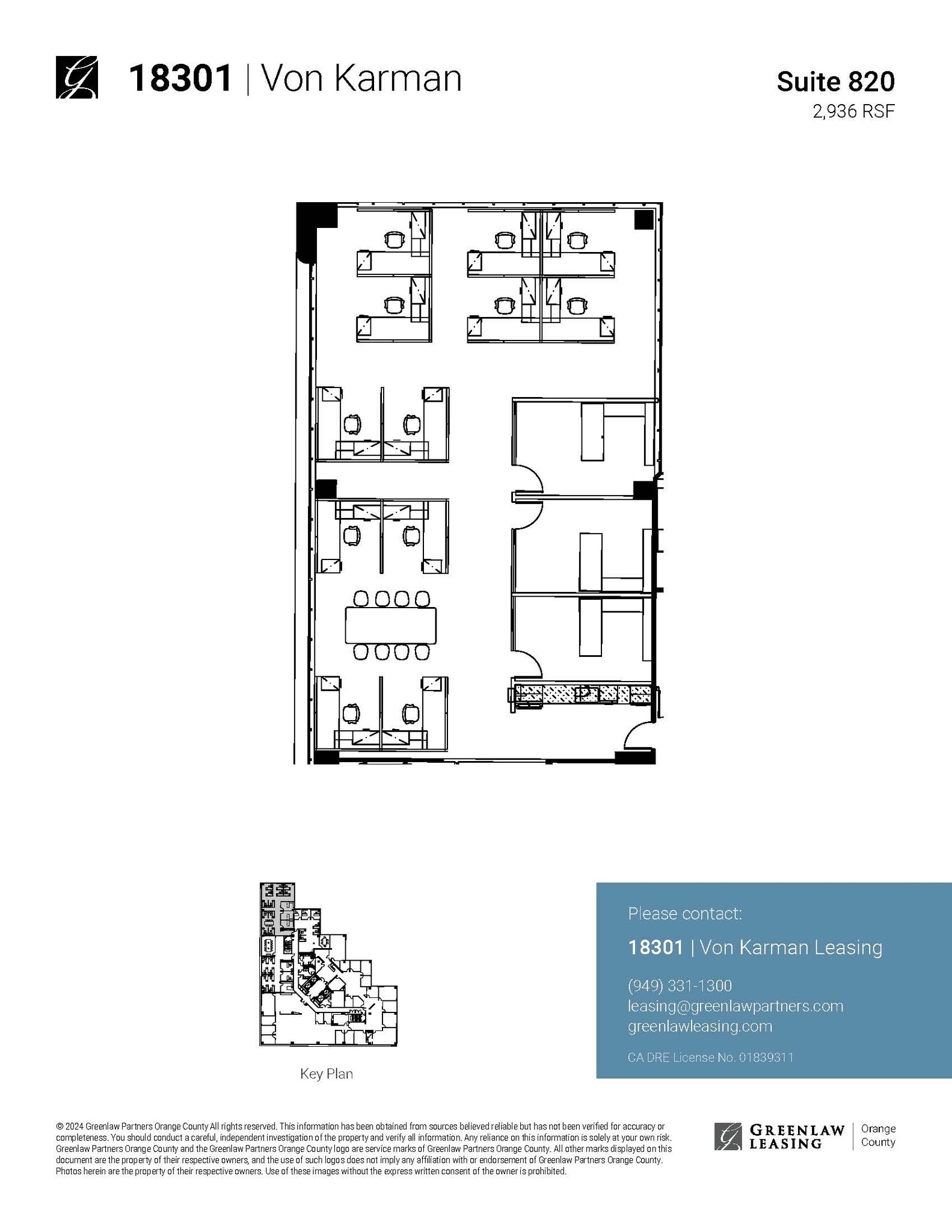 18201 Von Karman Ave, Irvine, CA à louer Plan d’étage- Image 1 de 2