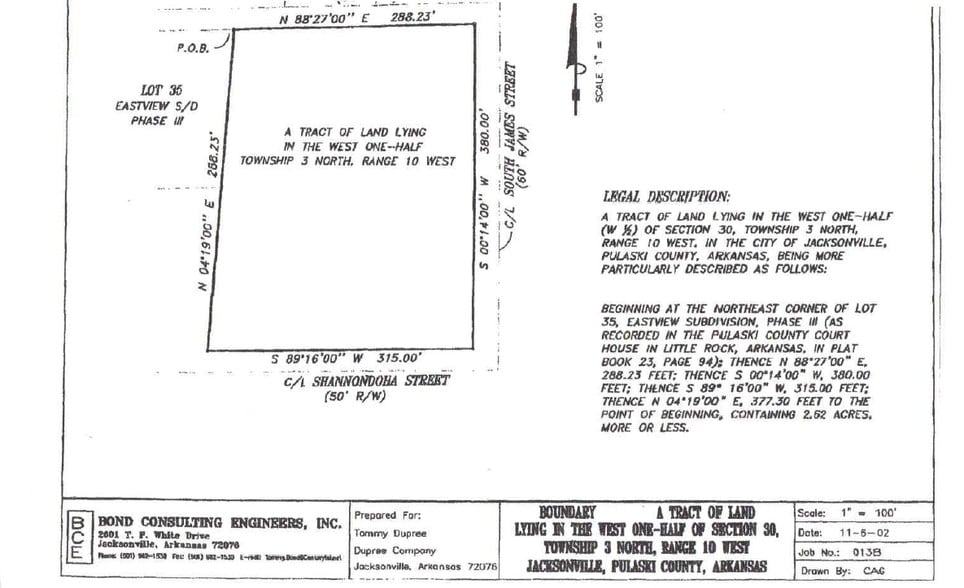 1051 Eastview dr, Jacksonville, AR for sale - Plat Map - Image 2 of 3