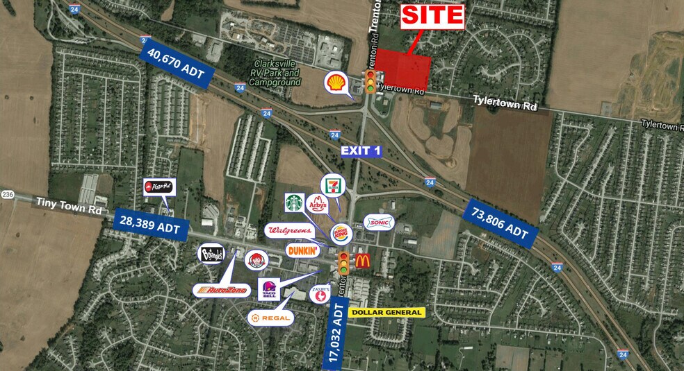 Trenton Rd, Clarksville, TN à vendre - Aérien - Image 1 de 1