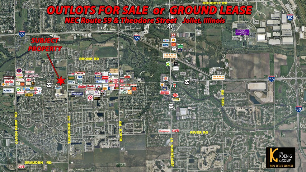 NEC Rt 59 & Theodore St, Joliet, IL à vendre - Aérien - Image 2 de 9