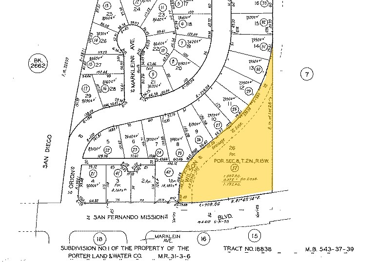 15501 San Fernando Mission Blvd, Mission Hills, CA for sale - Plat Map - Image 2 of 8