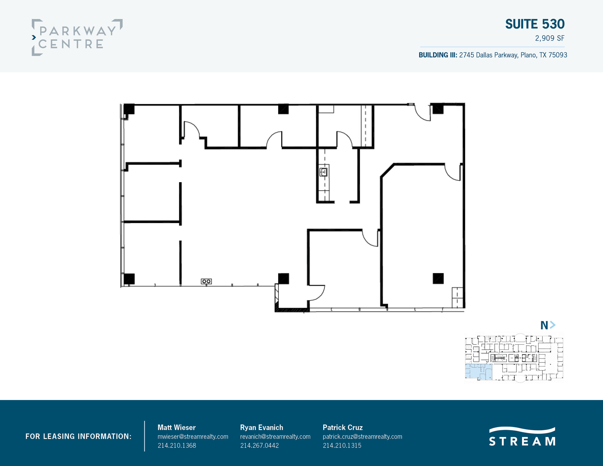 2745 Dallas Pky, Plano, TX à louer Plan d  tage- Image 1 de 1