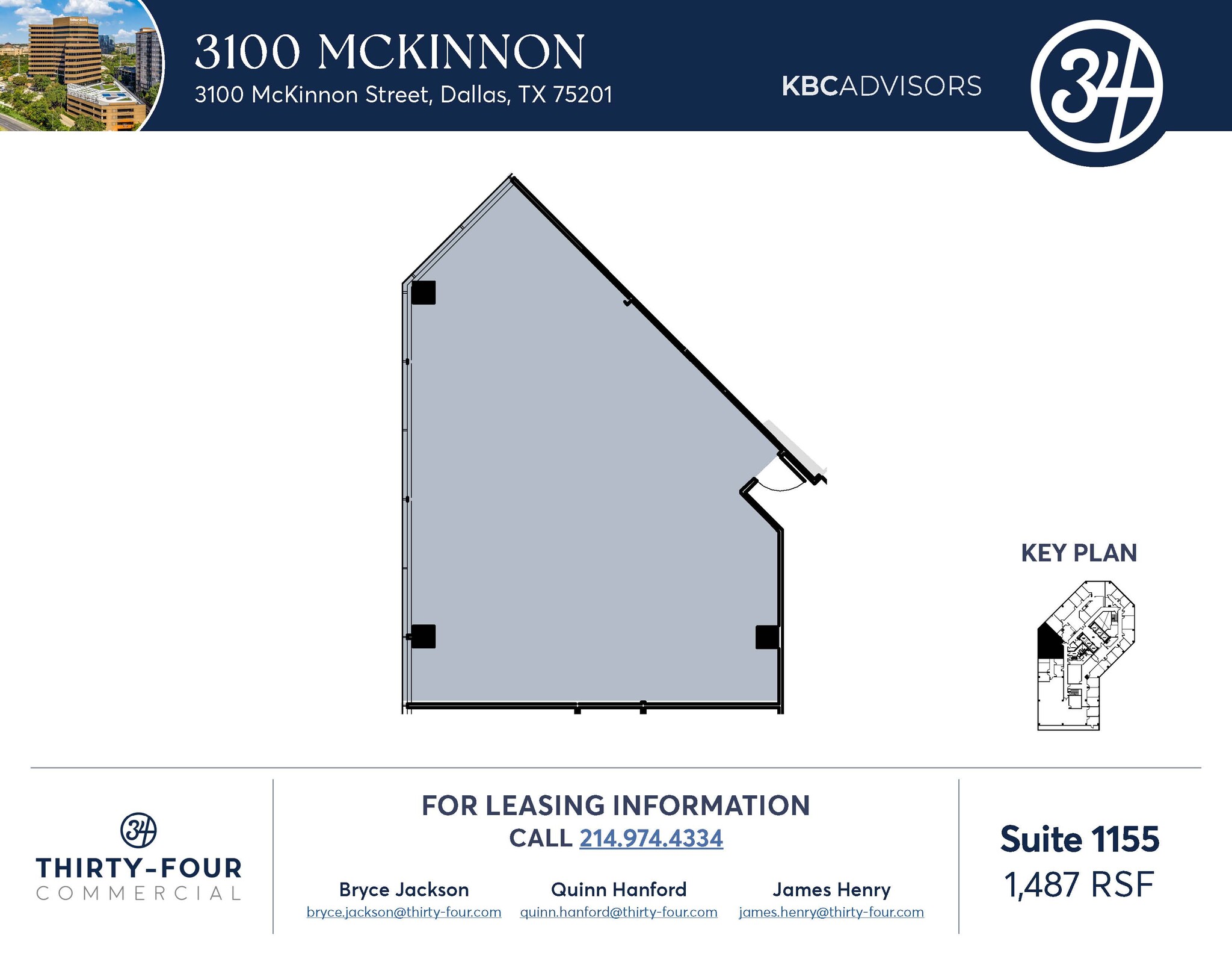 3100 McKinnon St, Dallas, TX à louer Plan d’étage- Image 1 de 1