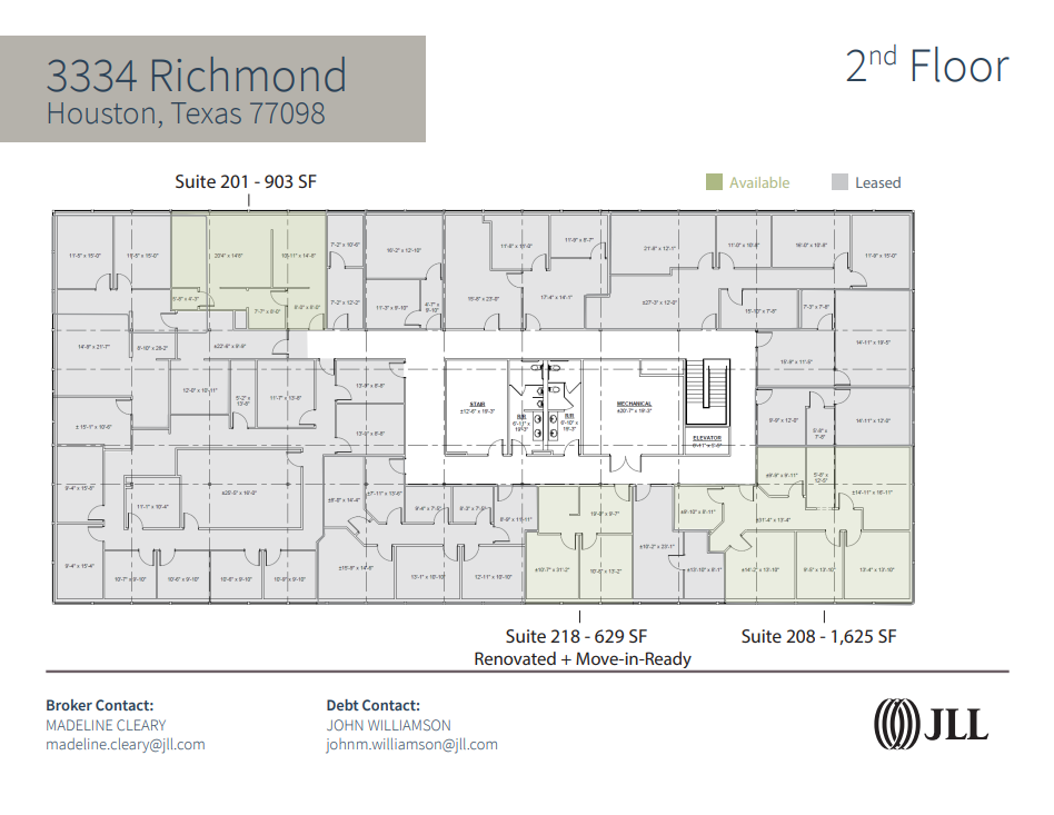 3334 Richmond Ave, Houston, TX à louer Plan d  tage- Image 1 de 1