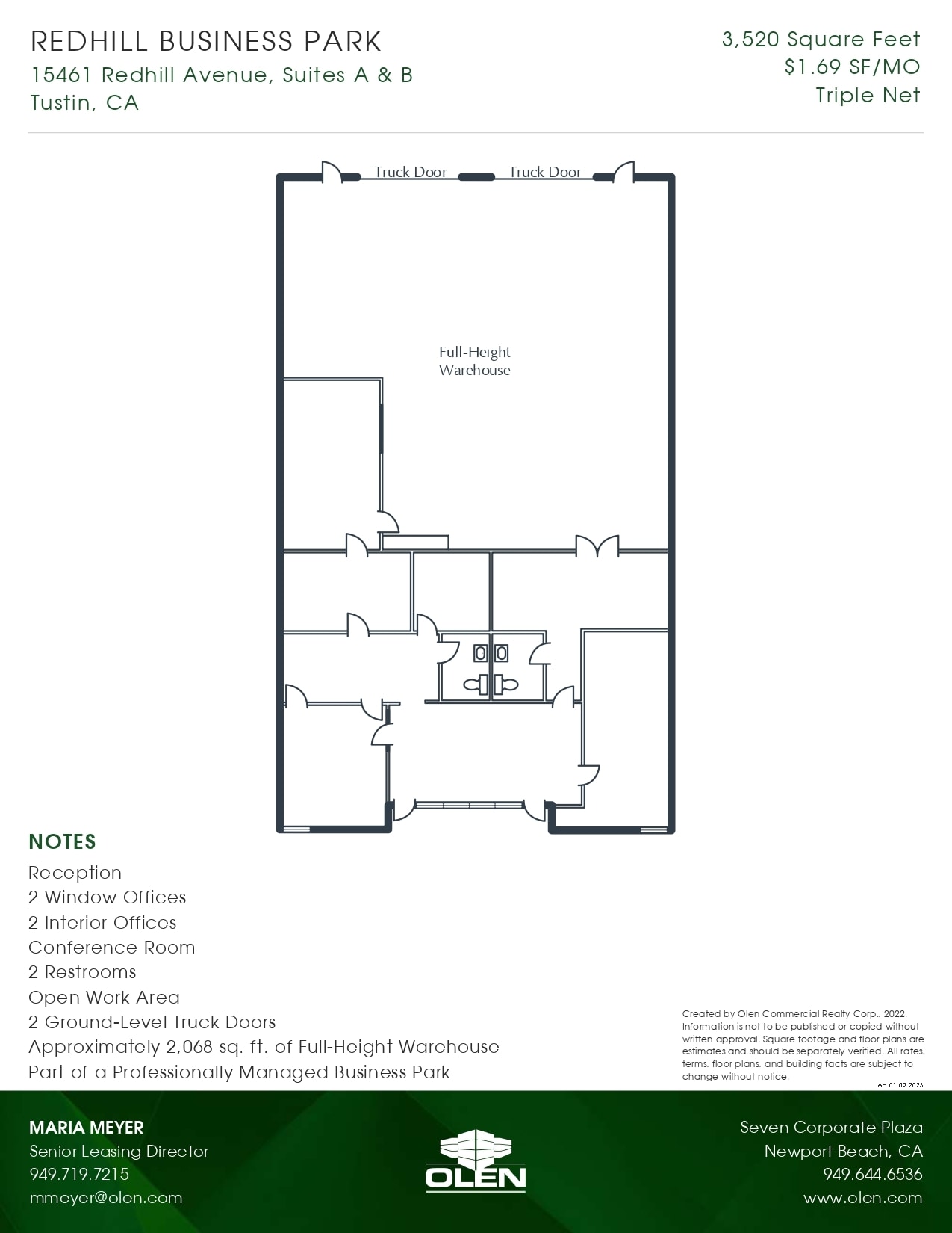 15441 Red Hill Ave, Tustin, CA à louer Plan d’étage- Image 1 de 1