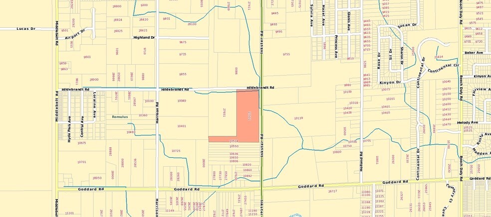 27501 Hildebrandt Rd, Romulus, MI à louer - Plan cadastral - Image 3 de 8