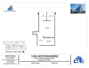 1250 W Mockingbird Ln, Dallas, TX à louer Plan d  tage- Image 1 de 1