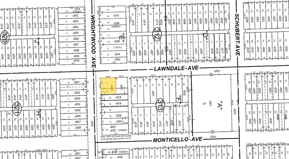 3652 W Wrightwood Ave, Chicago, IL à louer - Plan cadastral - Image 2 de 2