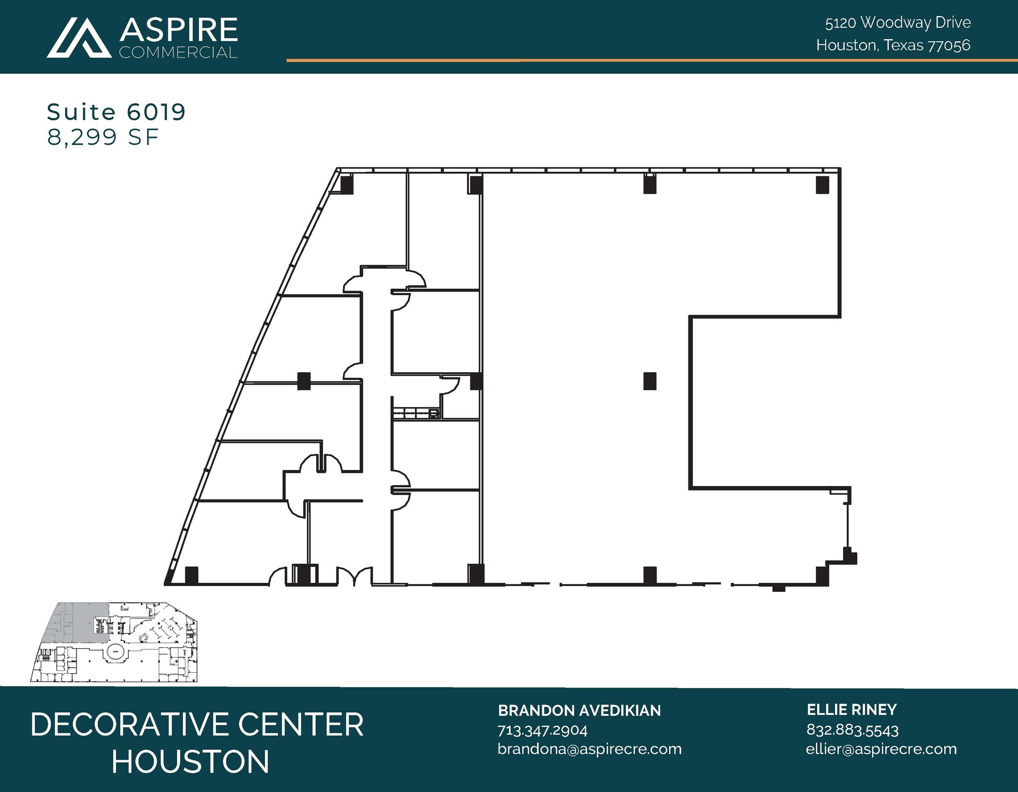 5120 Woodway Dr, Houston, TX à louer Plan d’étage- Image 1 de 5