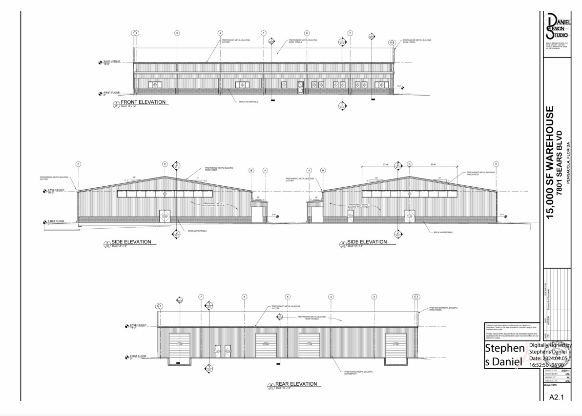 7801 Sears Blvd A, Pensacola, FL à louer Plan de site- Image 1 de 2