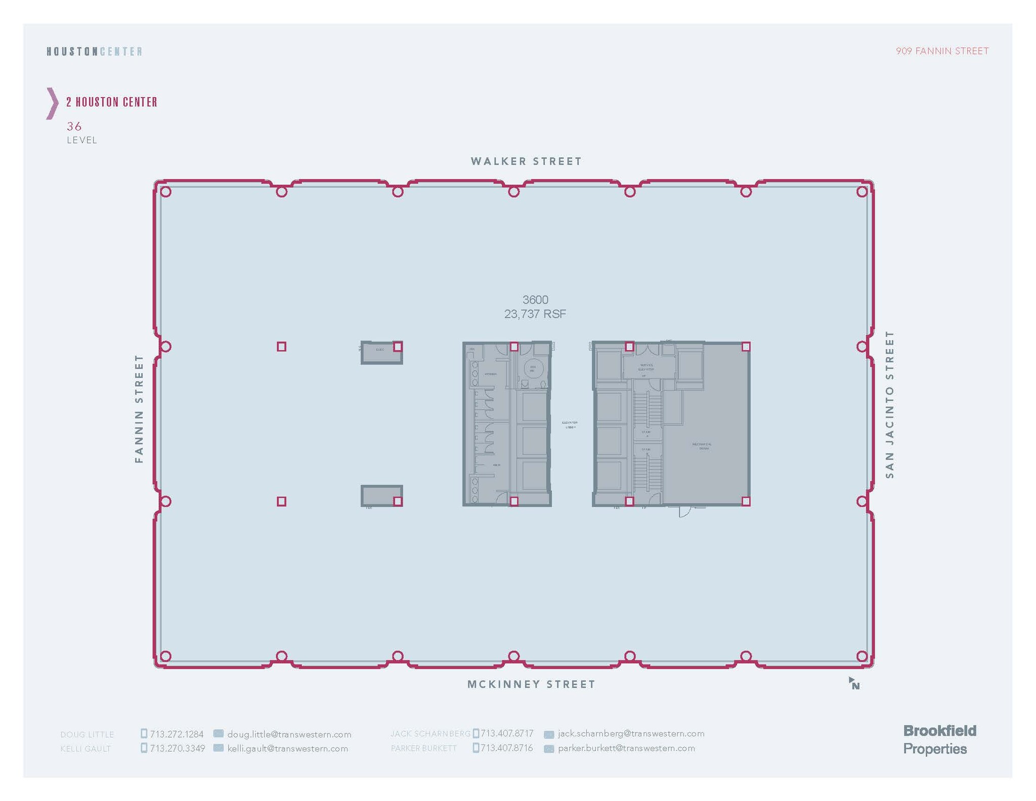 909 Fannin St, Houston, TX for lease Floor Plan- Image 1 of 11