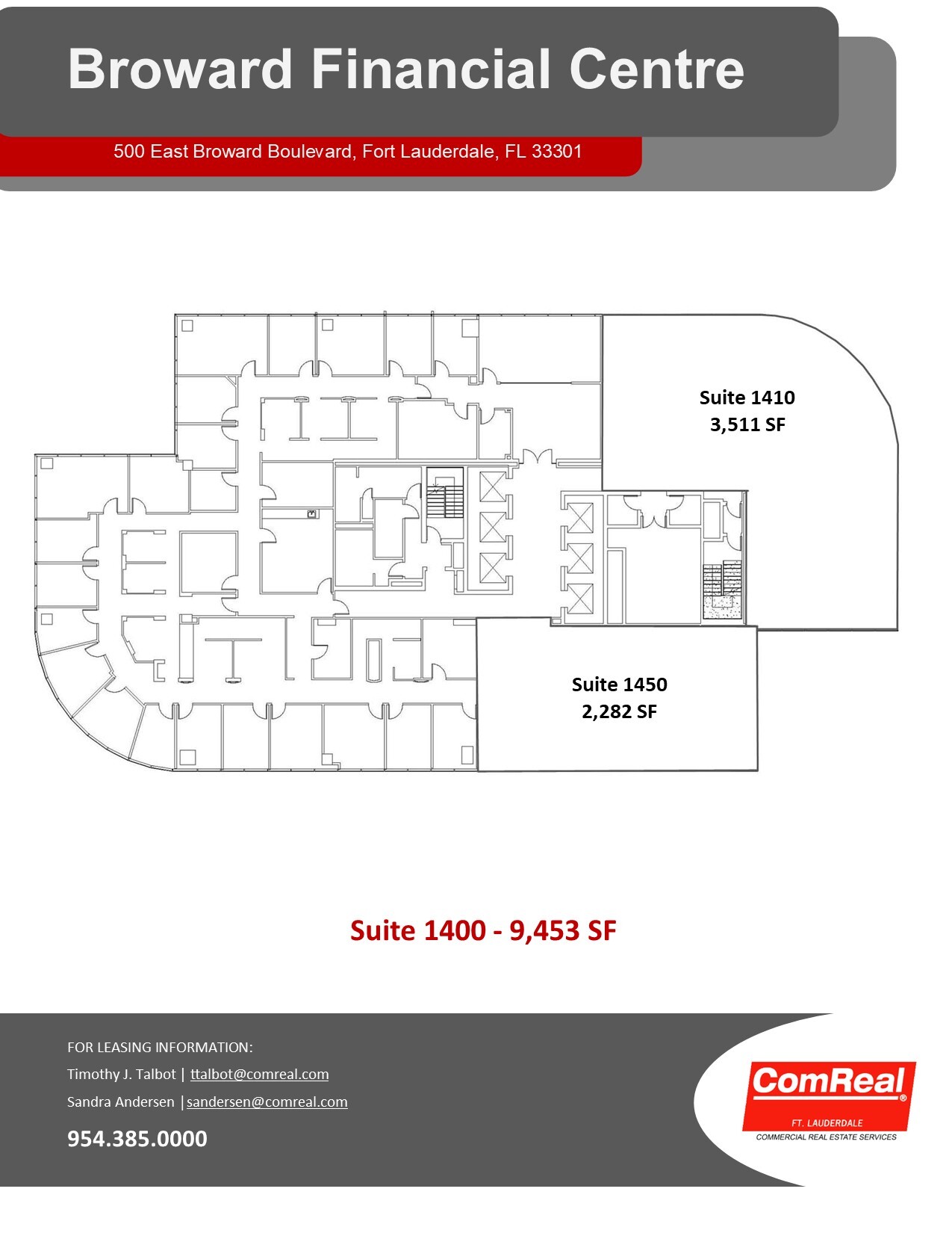 500 E Broward Blvd, Fort Lauderdale, FL à louer Plan d’étage- Image 1 de 1